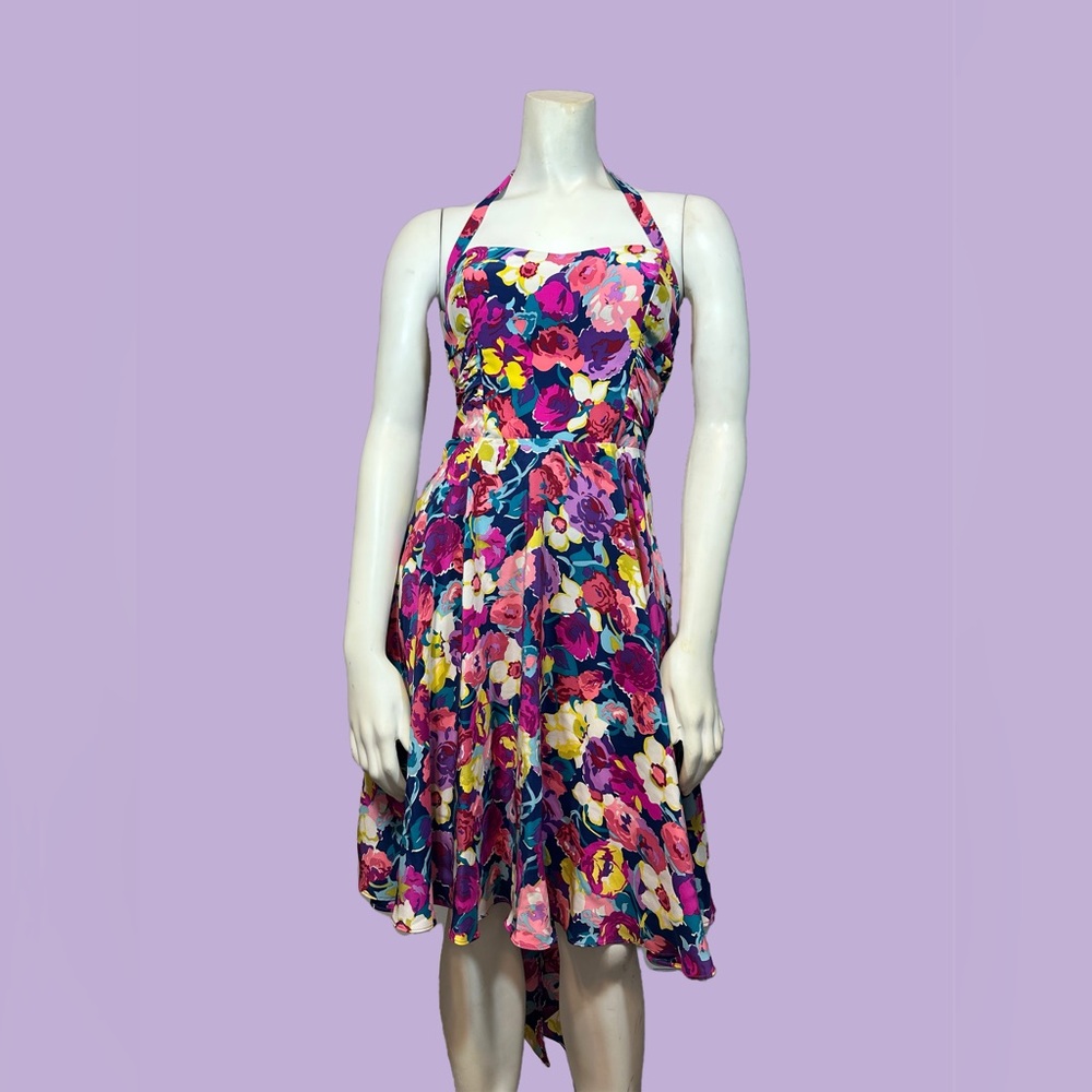 Y2K Betsey Johnson Floral Halter Dress NWT Coquette Babydoll Vintage 2000s